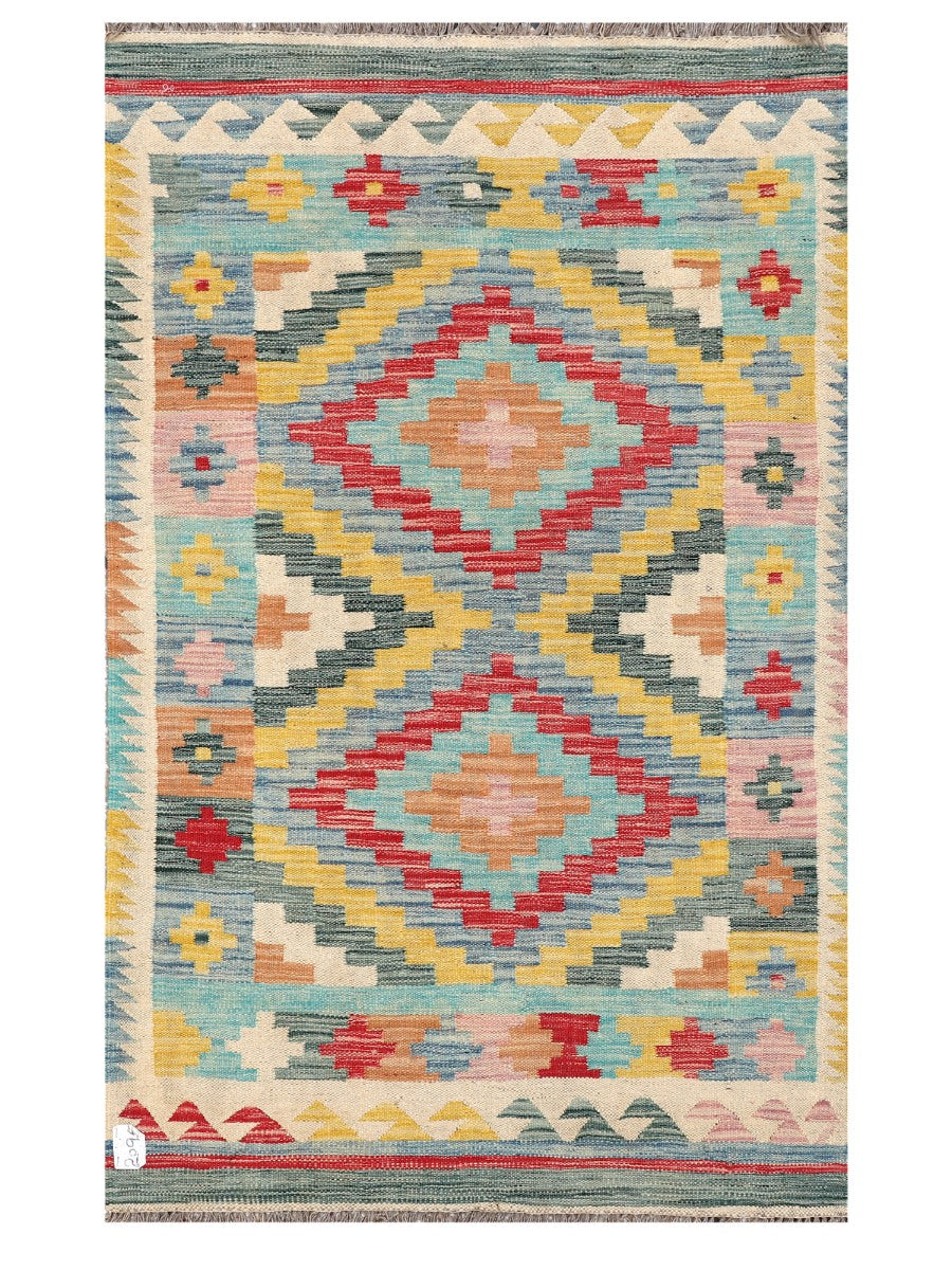 Maimana Afghanistan Kilim Rug - 155 x96 cm