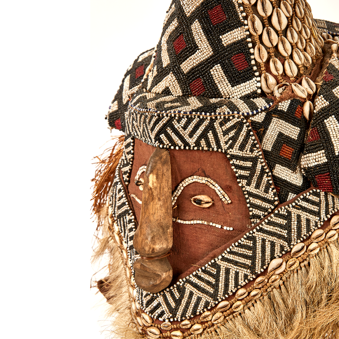 Mukenga Royal Kuba Helmet Mask