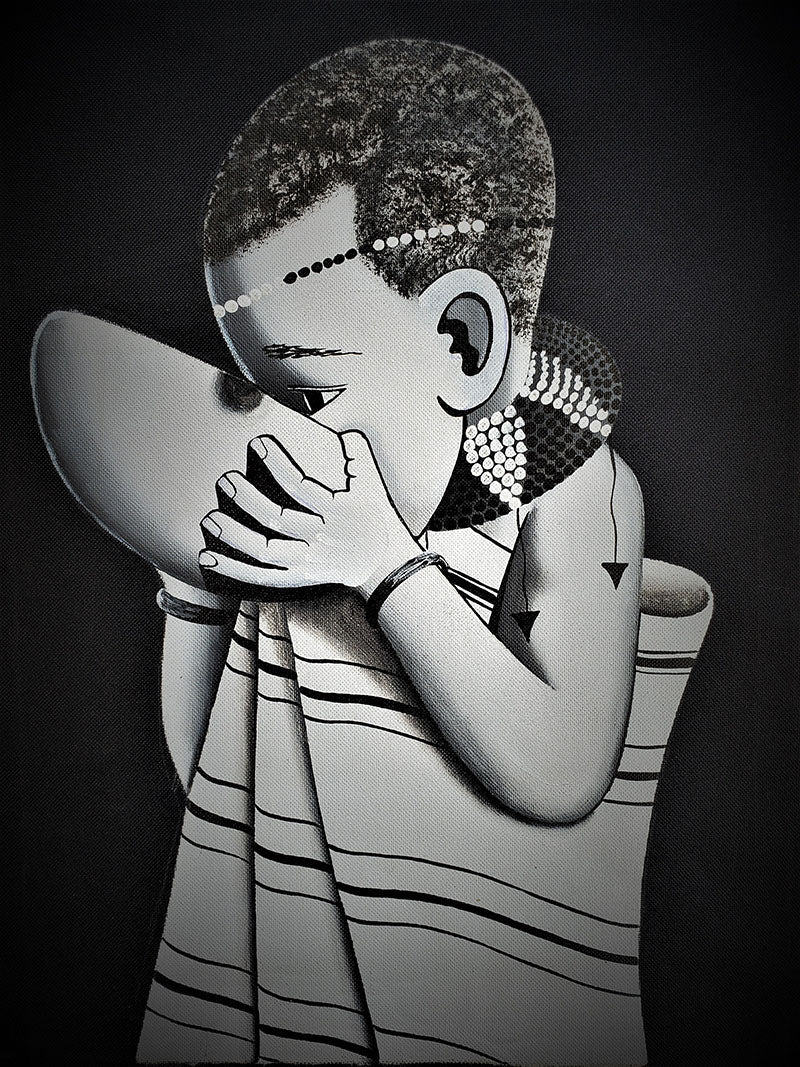 Calabash Child Painting 05 Unframed-0