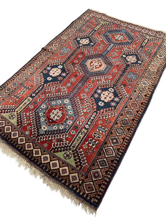 Yalameh Persian Vintage Hand Knotted Wool Rug - 160 x 100 cm