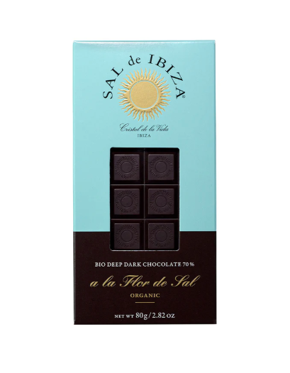 Chocolate Negro con Flor de Sal, 70% Cacao Ecológico