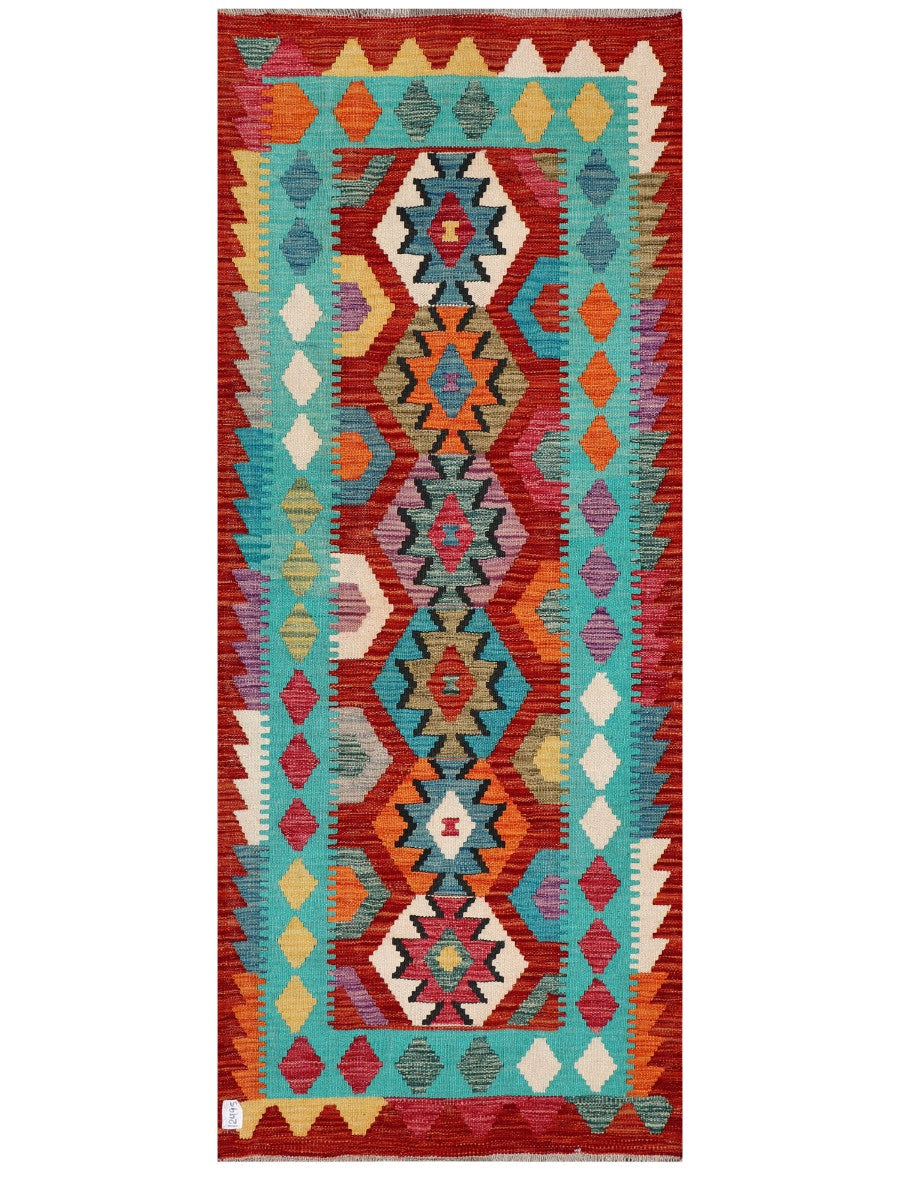 Maimana Afghanistan Kilim Rug - 198 x82 cm
