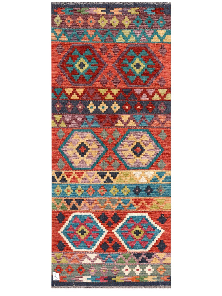 Maimana Afghanistan Kilim Rug - 199 x83 cm
