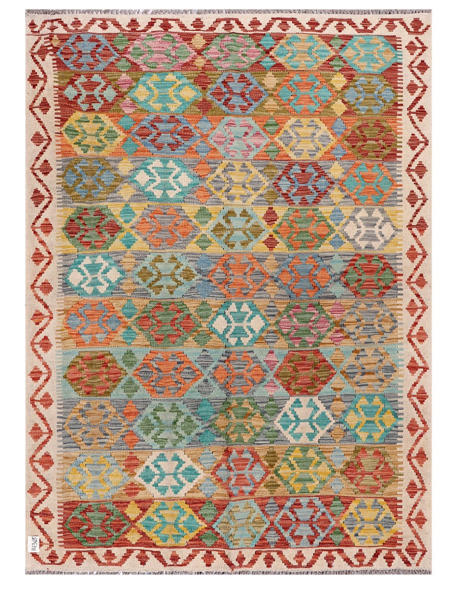 Maimana Afghanistan Kilim Rug - 197 x146 cm