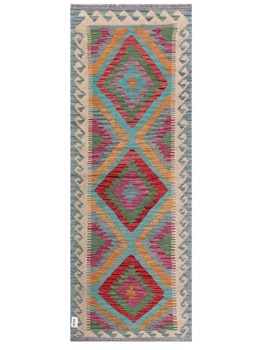 Maimana Afghanistan Kilim Rug - 200 x74 cm