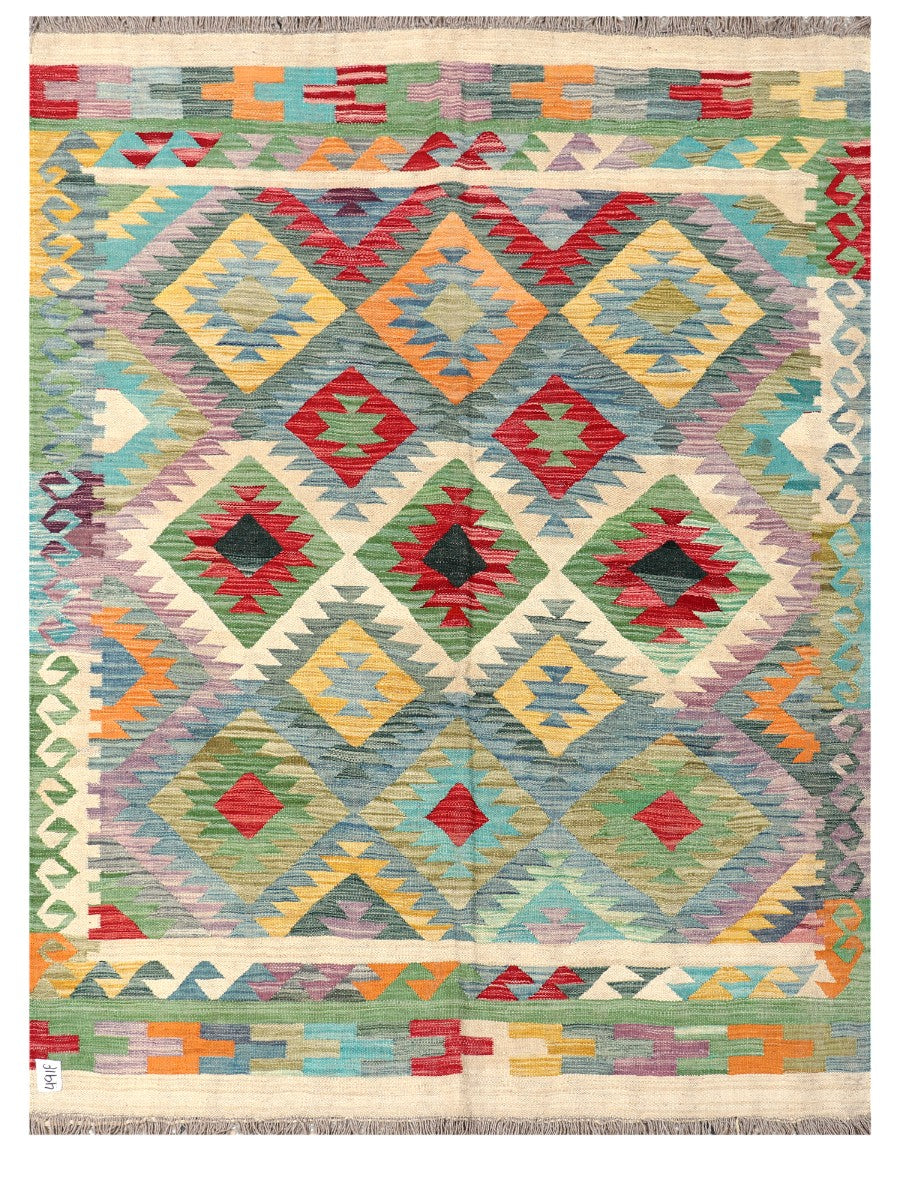 Maimana Afghanistan Kilim Rug - 202 x152 cm
