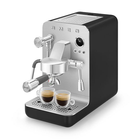 Cafetera manual exprés Smeg EMC02BLMEU negra 1350 W 15 bar 1 L