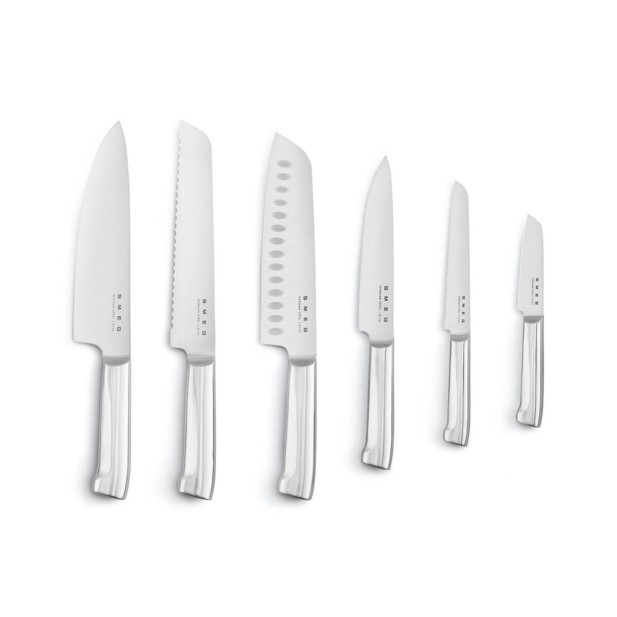 Set of Kitchen Knives and Stand Smeg KBSF02PB