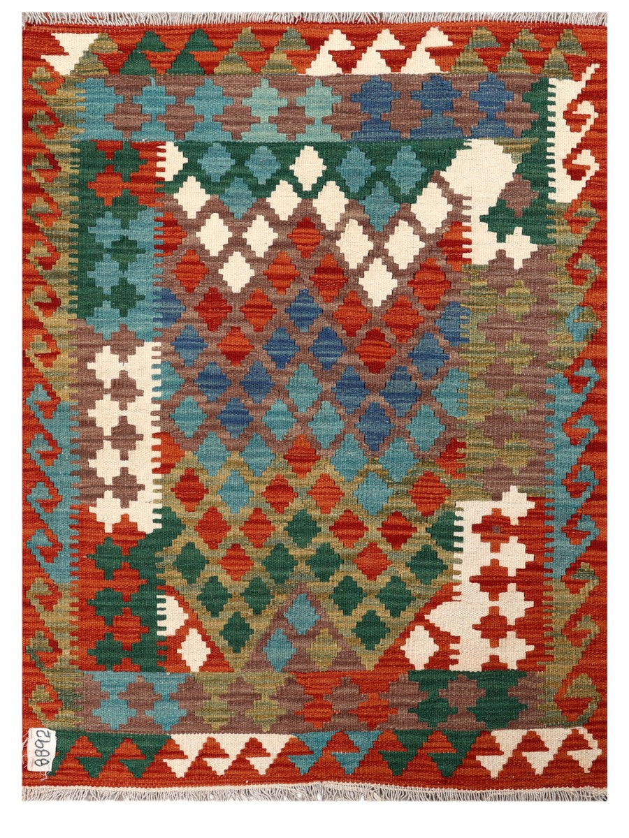 Maimana Afghanistan Kilim Rug - 112 x 83 cm