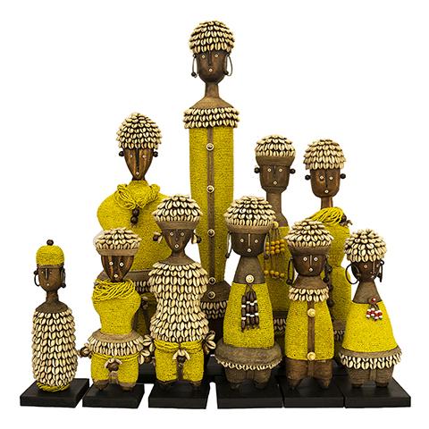 Beaded Namji Doll Yellow Family 01