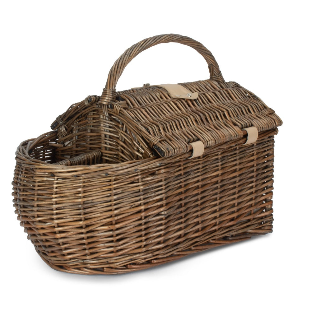 Boat Shaped Fitted Wicker Picnic Basket