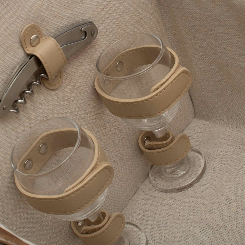 Boat Shaped Fitted Wicker Picnic Basket