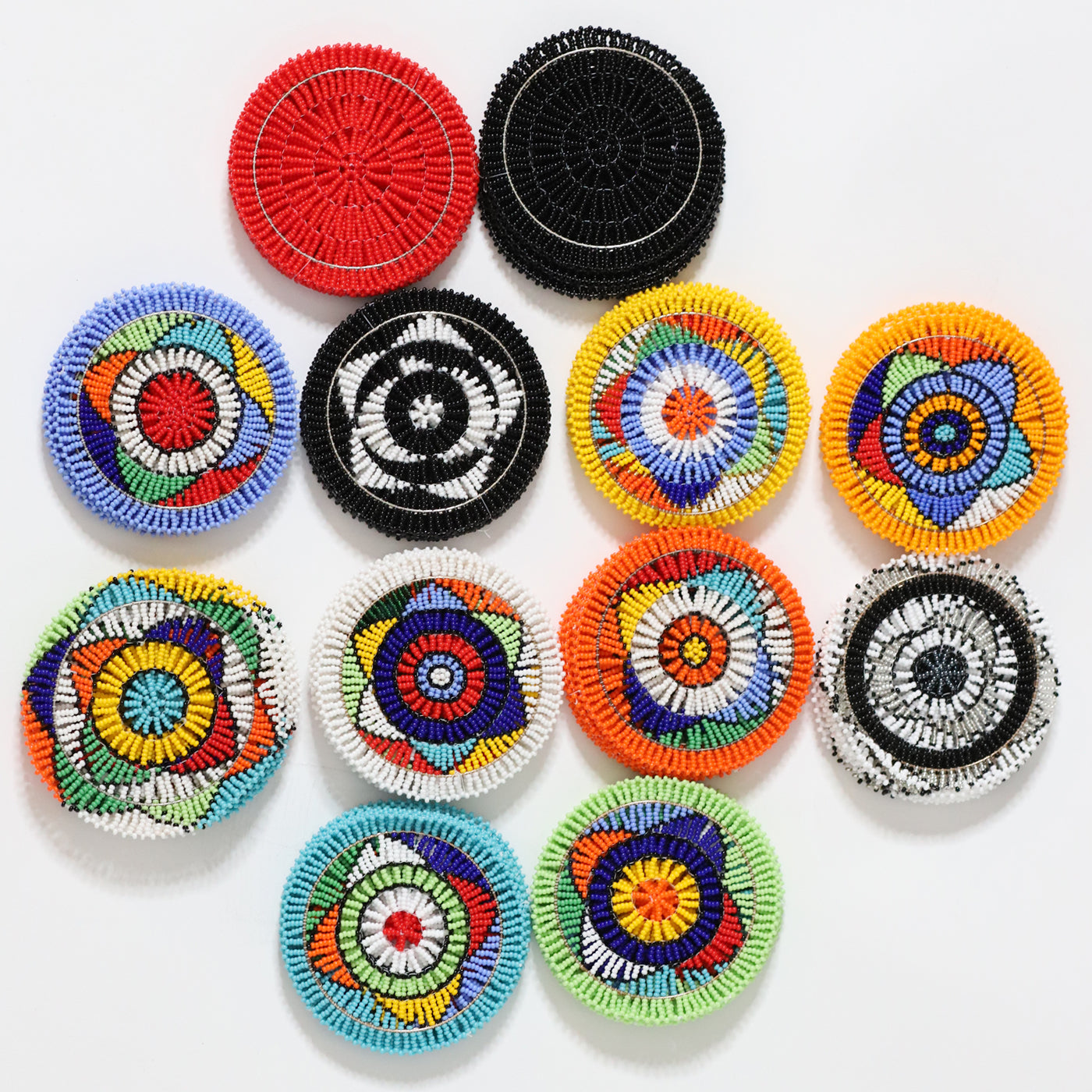 Beaded Coasters Set of Six | Made by Zimbabwean Artisans-0
