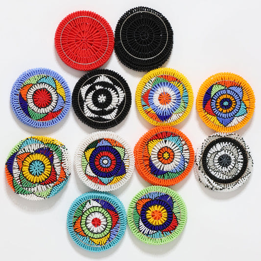 Beaded Coasters Set of Six | Made by Zimbabwean Artisans-0