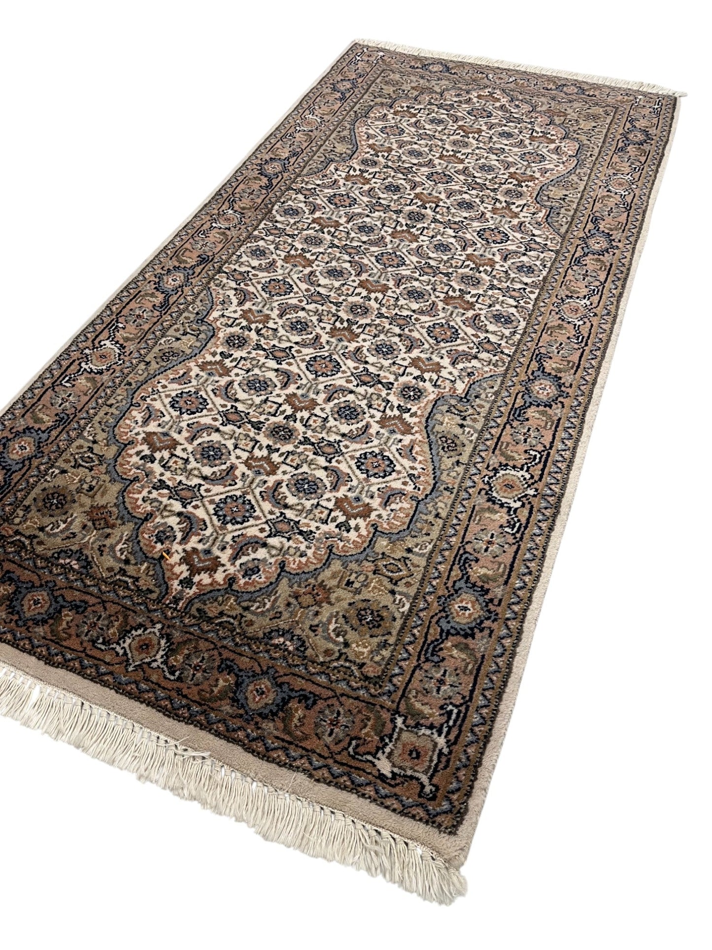 Saruk Persian Vintage Hand Knotted Wool Rug - 145 x 70 cm
