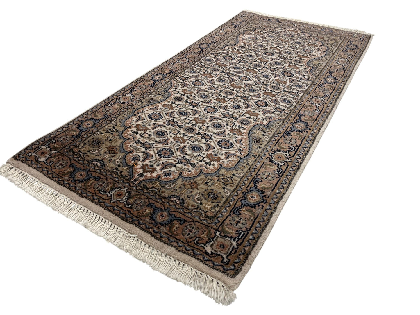 Saruk Persian Vintage Hand Knotted Wool Rug - 145 x 70 cm