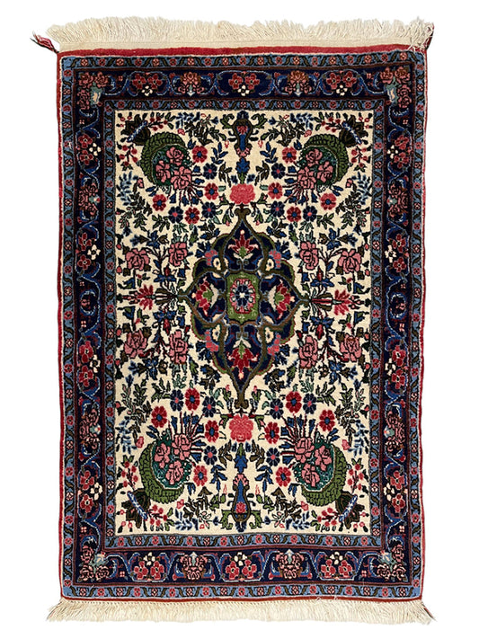 Saruk Persian Vintage Hand Knotted Wool Rug - 120 x 75 cm
