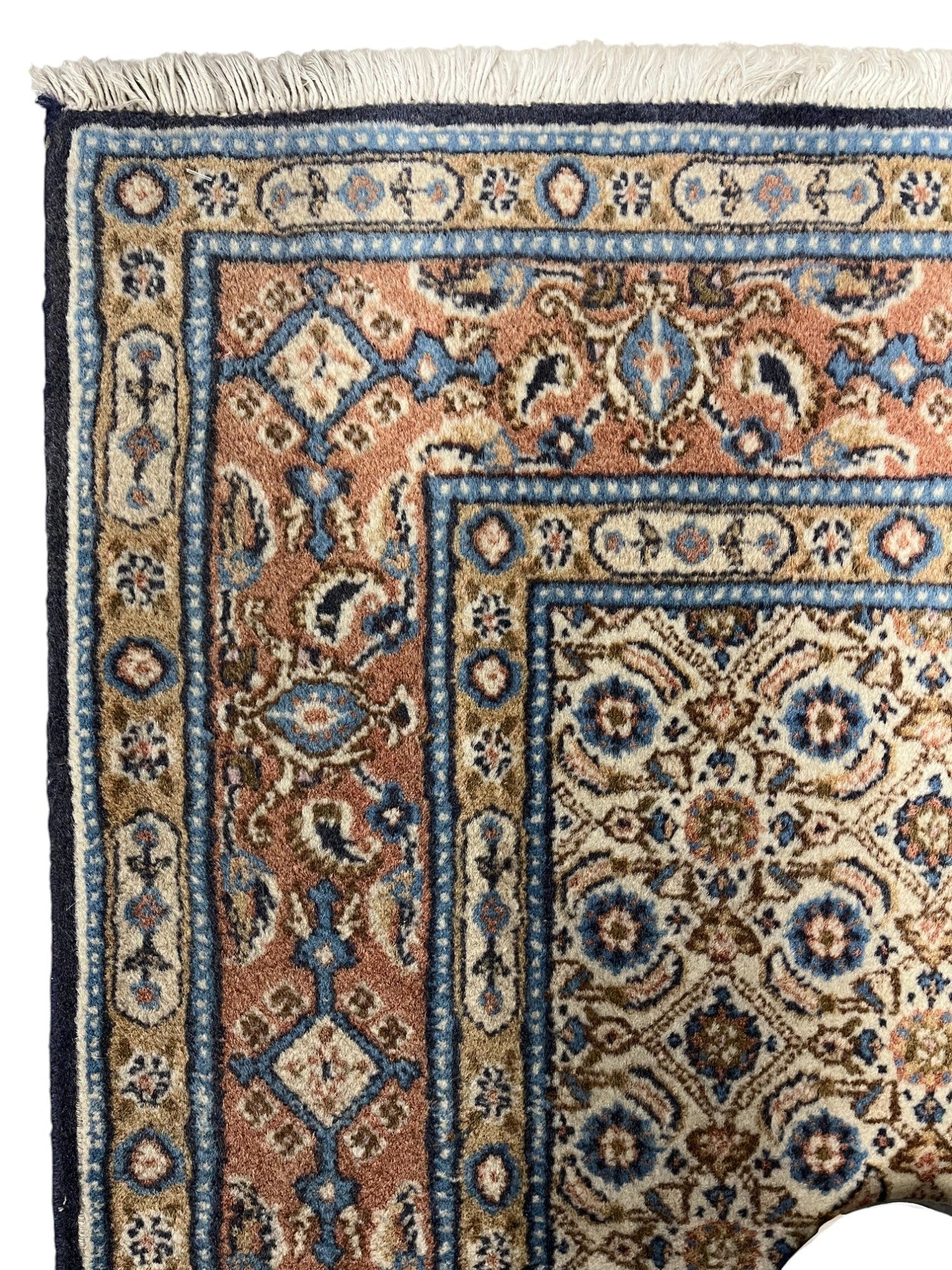 Moud Persian Vintage Hand Knotted Wool Rug - 120 x 80 cm