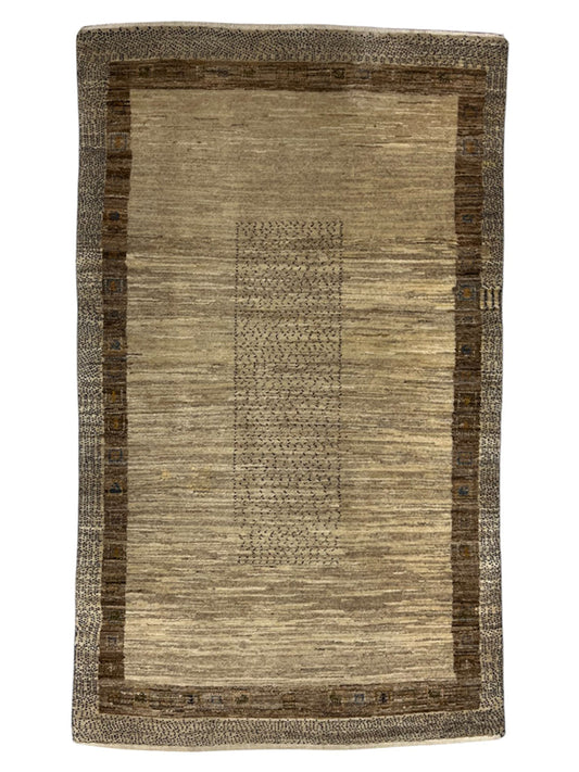 Gabbeh Persian Vintage Hand Knotted Wool Rug - 155 x 80 cm