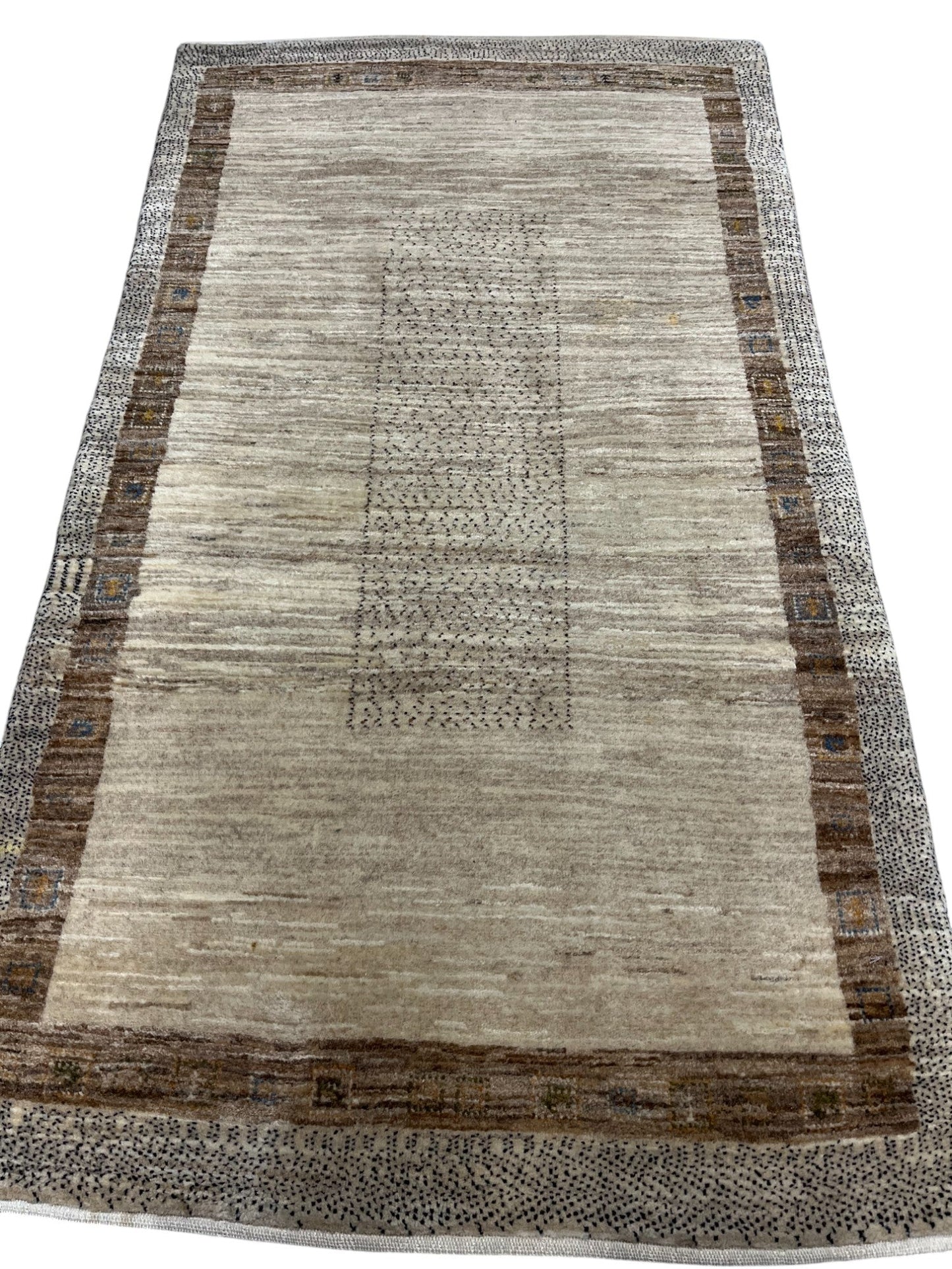 Gabbeh Persian Vintage Hand Knotted Wool Rug - 155 x 80 cm