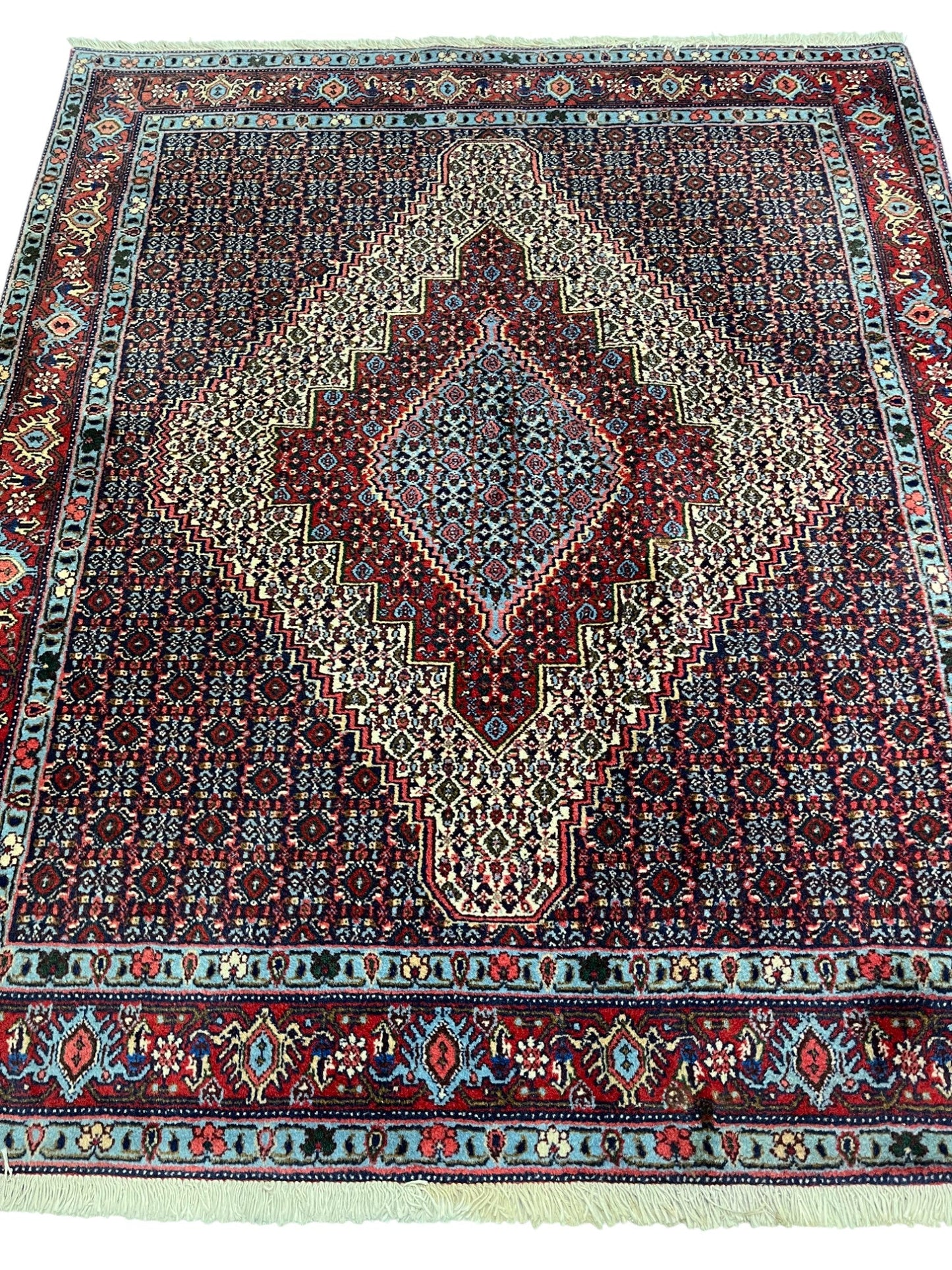 Senneh Persian  Vintage Hand Knotted Wool Rug - 150 x 130 cm