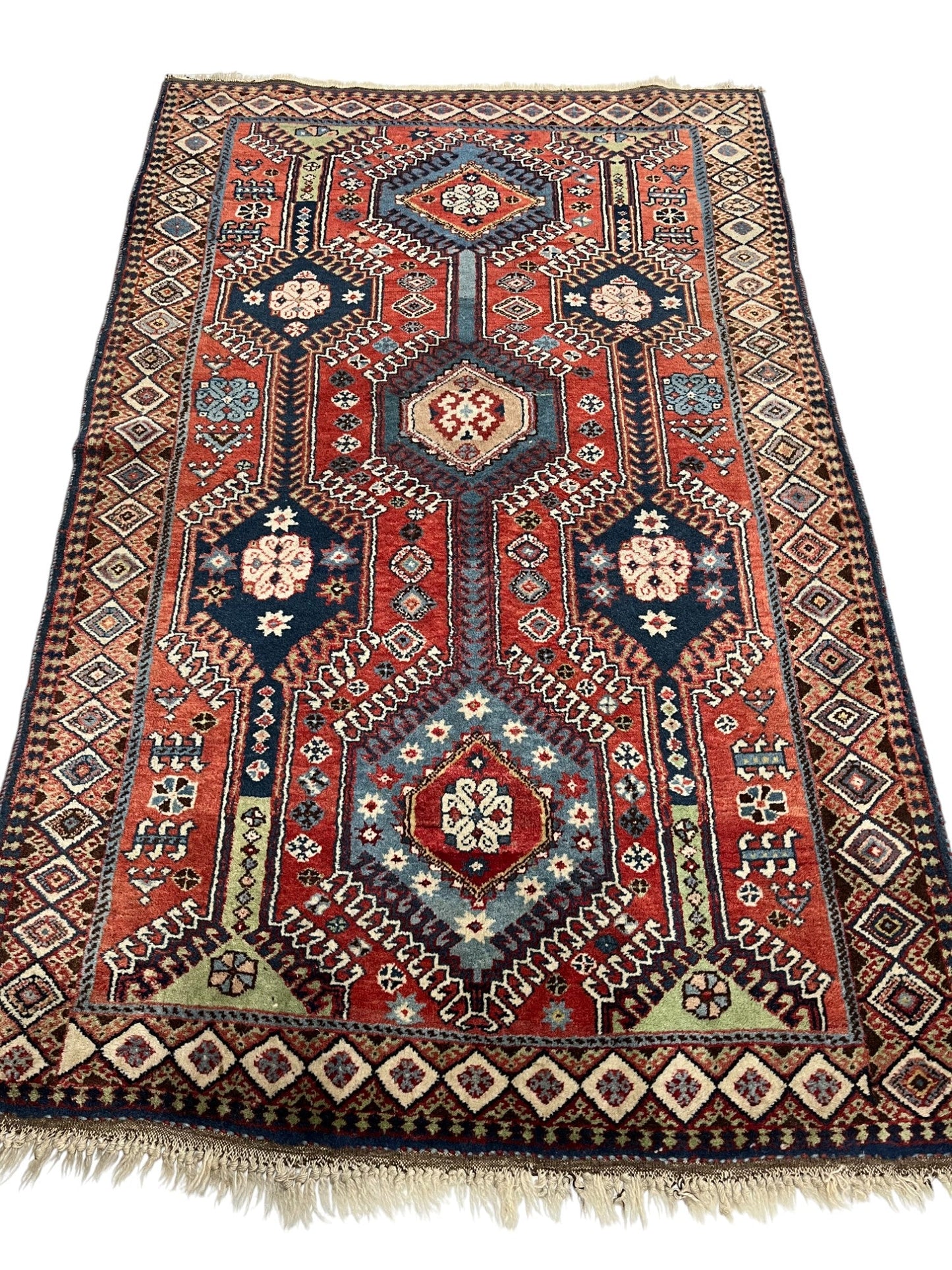 Yalameh Persian Vintage Hand Knotted Wool Rug - 160 x 100 cm