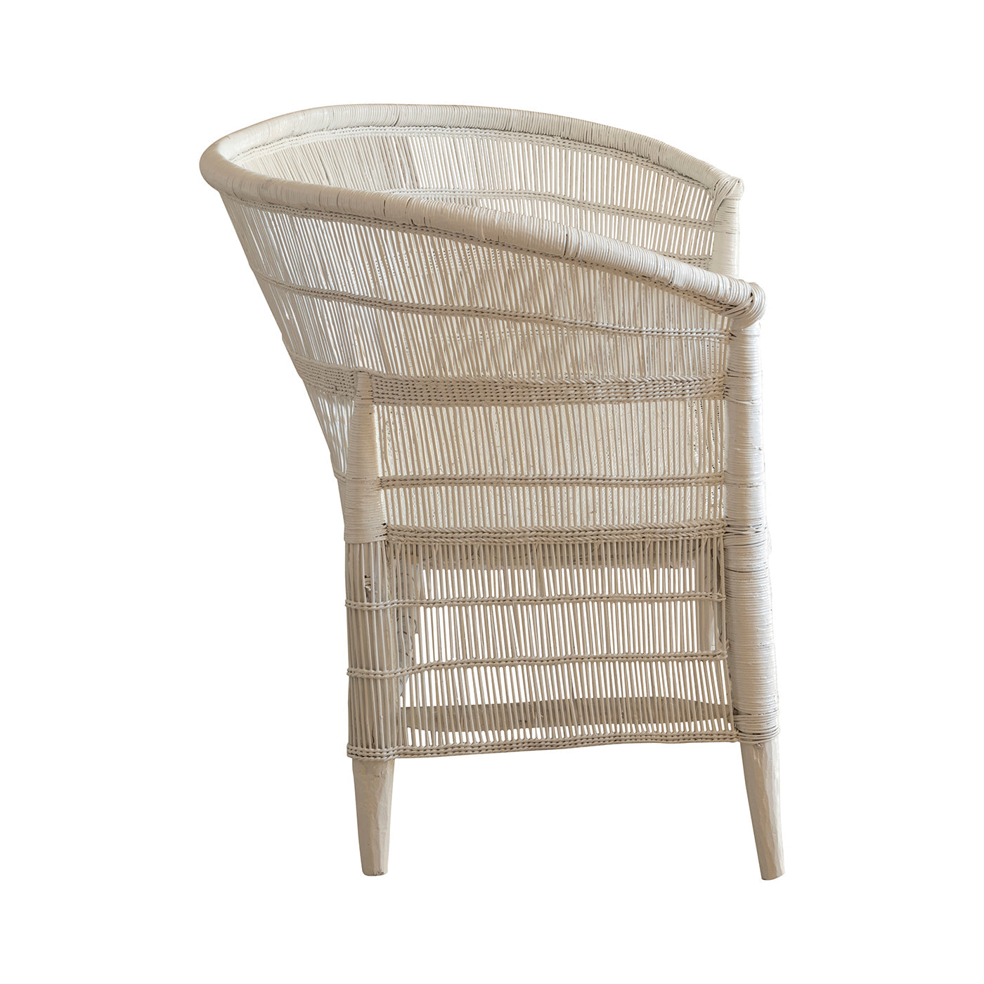 Malawi Cane Chair  | White Handwoven in Malawi