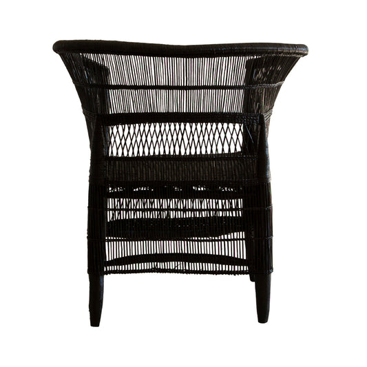 Malawi Cane Chair  | Black Handwoven in Malawi