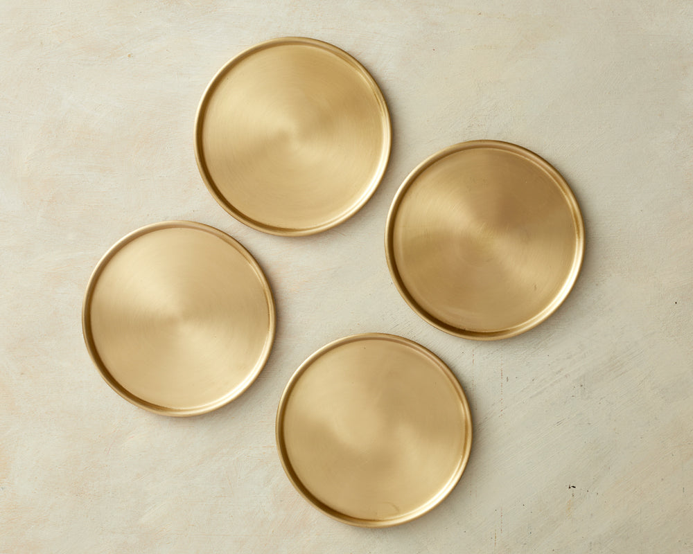 Indira Brass Coasters - Set of 4-3