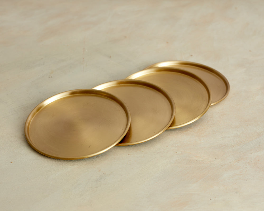 Indira Brass Coasters - Set of 4-2