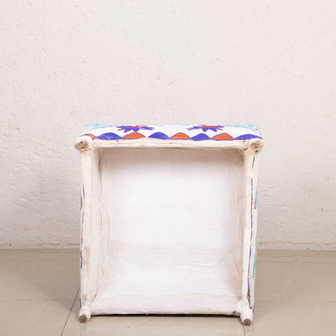 Yoruba Beaded Arm Chair Set of 2 | Blue Flowers