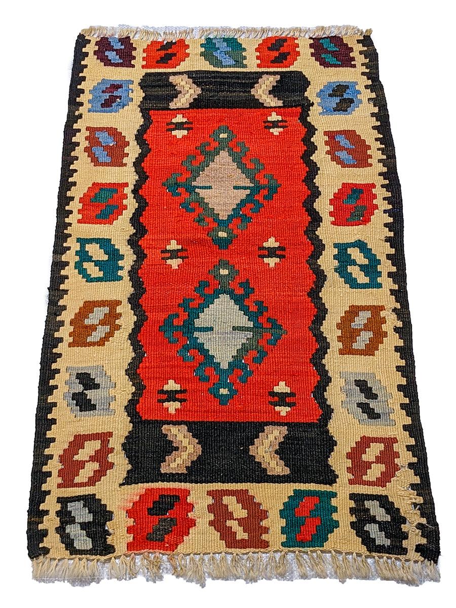 Symphony Flatweave Kilim Runner - 95 x 52 cm-1