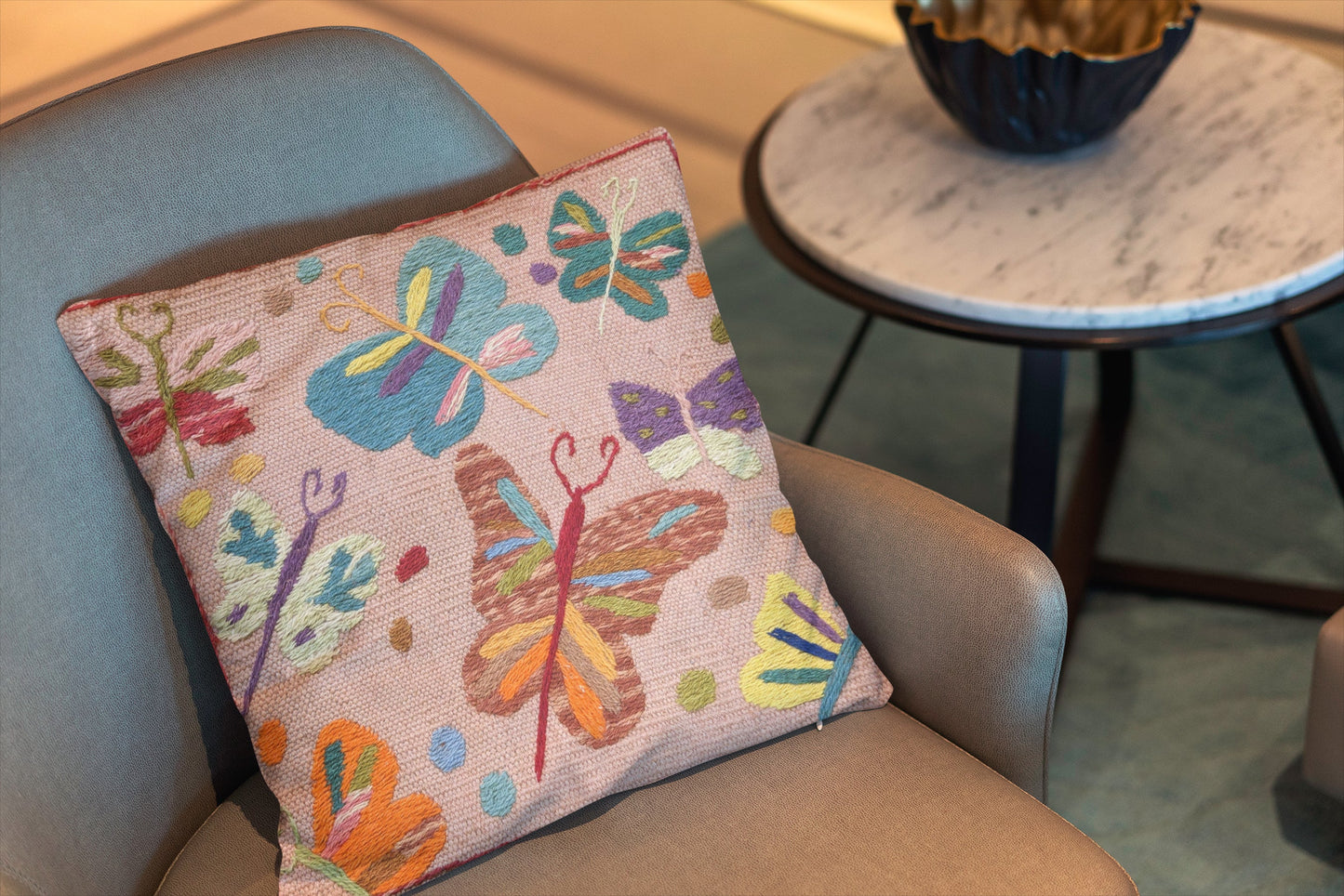 Suzani Hand Embroidered Cushion Cover - 45 x 45 cm