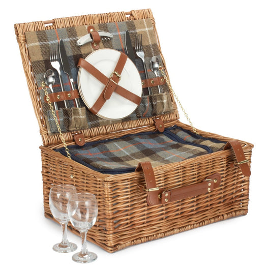 2Person Fitted Wicker Picnic Basket Maison Eli Gourmet