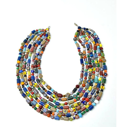 Trade Beads Necklace Seven Strand-0