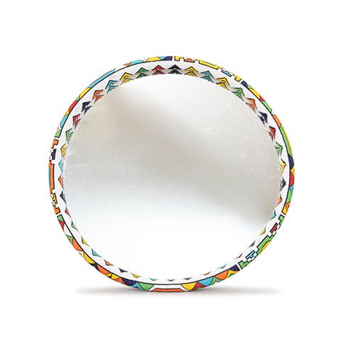 African Beaded Mirror Large | Diamond Design