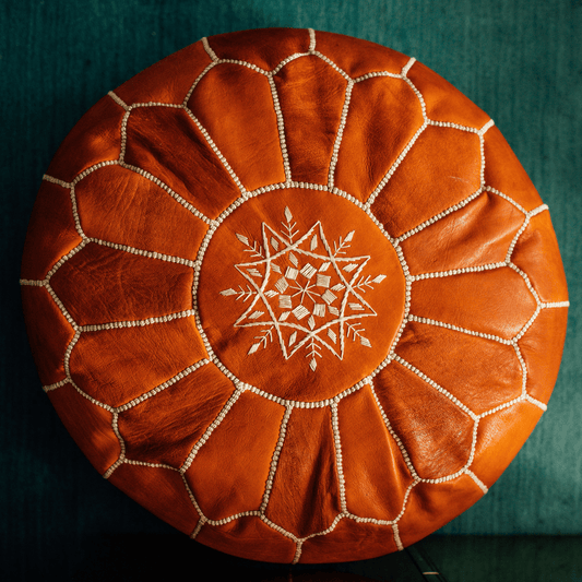 Leather Poufs Lamarocana