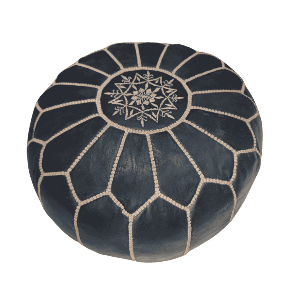 Leather Poufs Lamarocana
