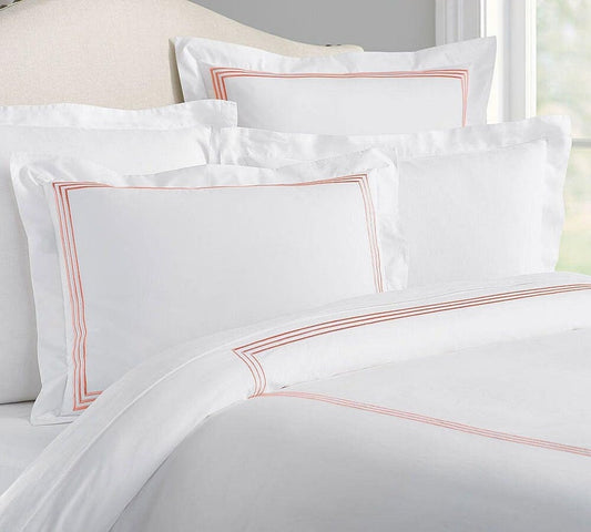Lines - Pure Linen Embroidered Edge Duvet Cover Sets