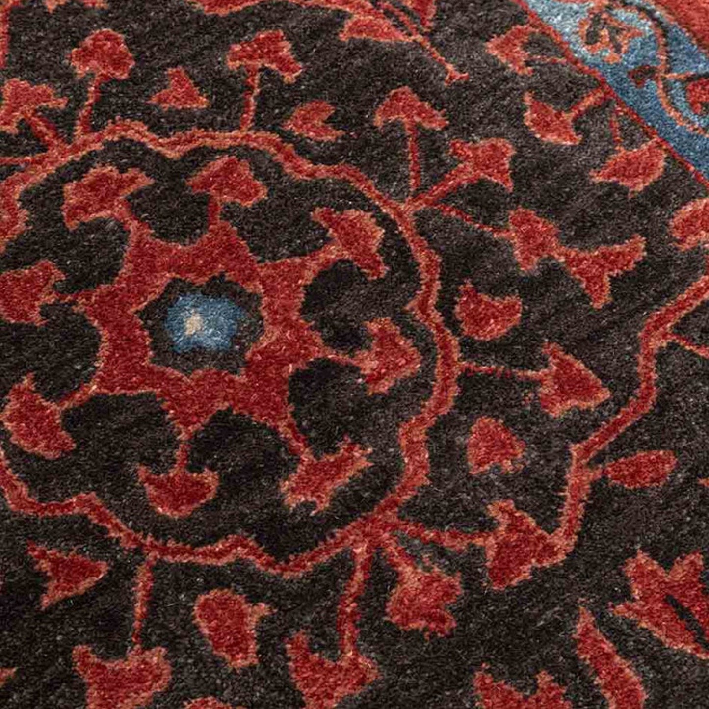 Razdan - Handcrafted Rug/Carpet | Pure New Zealand Wool | Hand Tufted | High Pile | High Density | Yarn Dyed | Red, Black, Blue