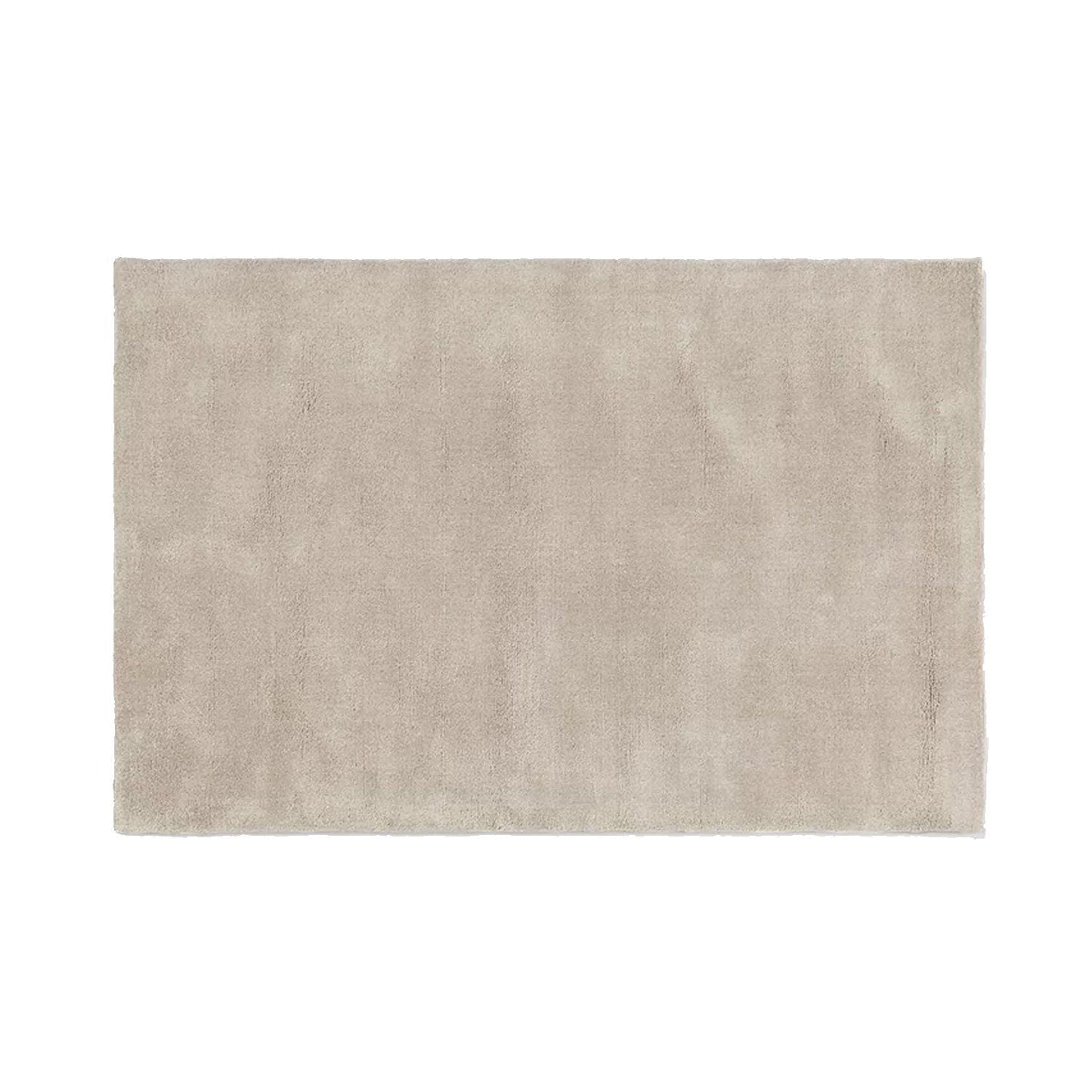 Beige | Couleur unie - Tapis artisanal | Pure laine de Nouvelle-Zélande | Tufté à la main | Poils longs | Haute densité | Teint en fil
