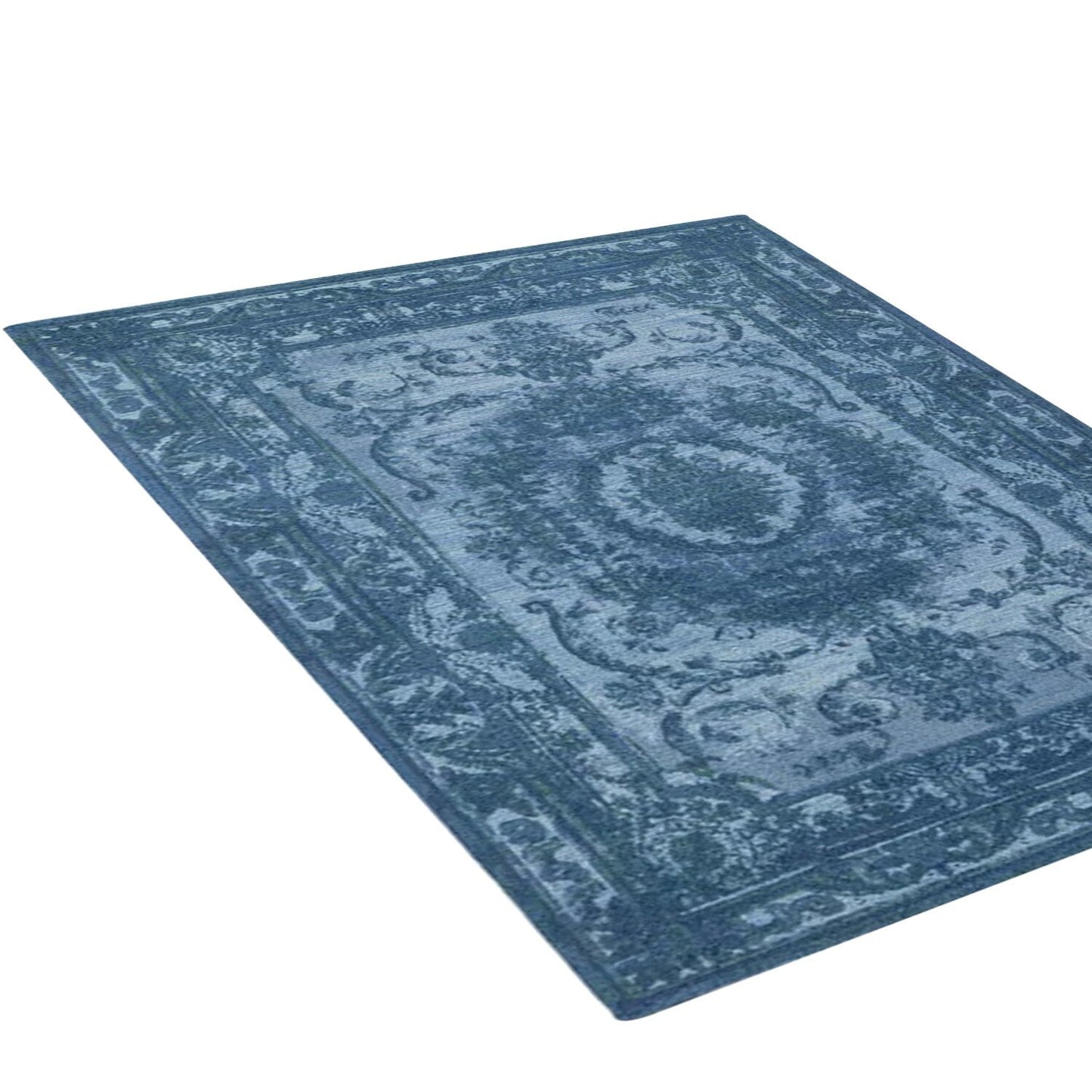 Yazdan - Handcrafted Rug/Carpet | Pure New Zealand Wool | Hand Tufted | High Pile | High Density | Yarn Dyed | Blue