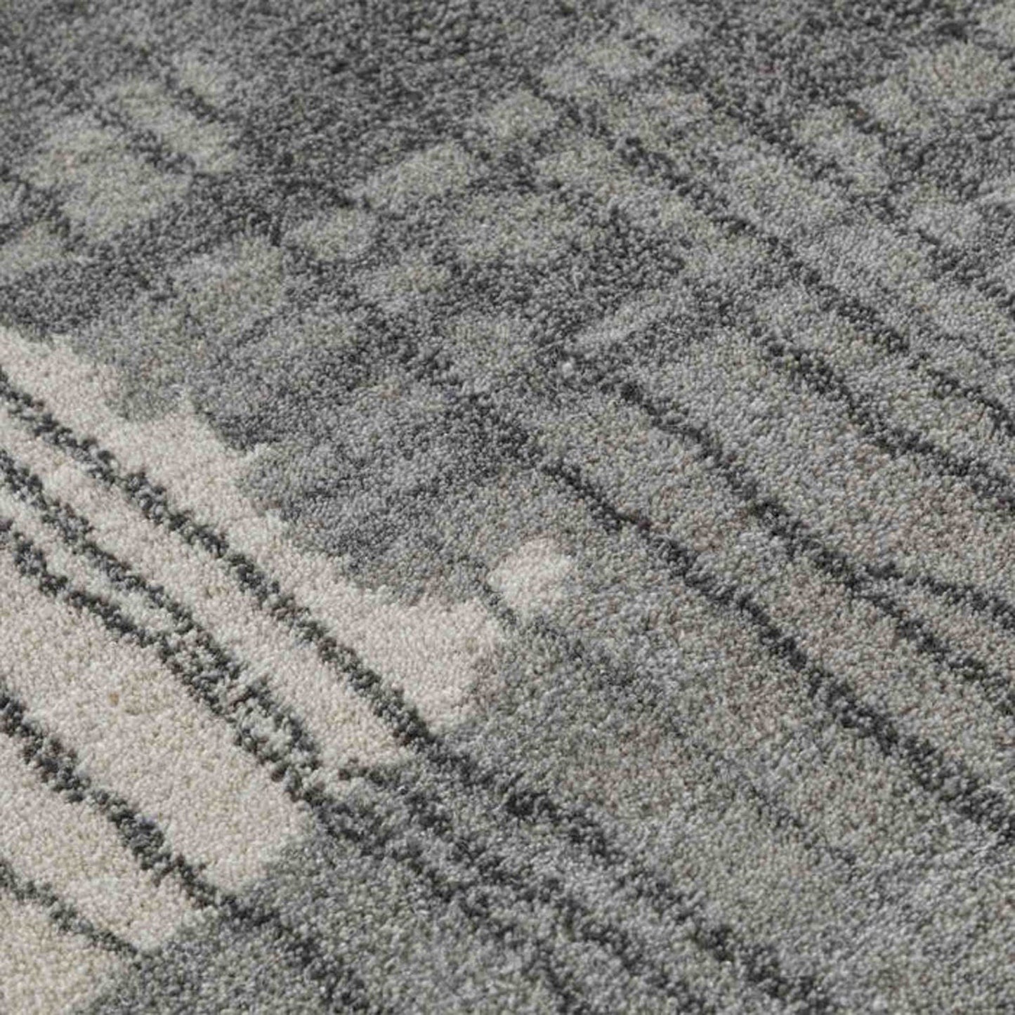 Gris ardoise - Tapis artisanal | Pure laine de Nouvelle-Zélande | Tufté à la main | Poils longs | Haute densité | Teint en fil